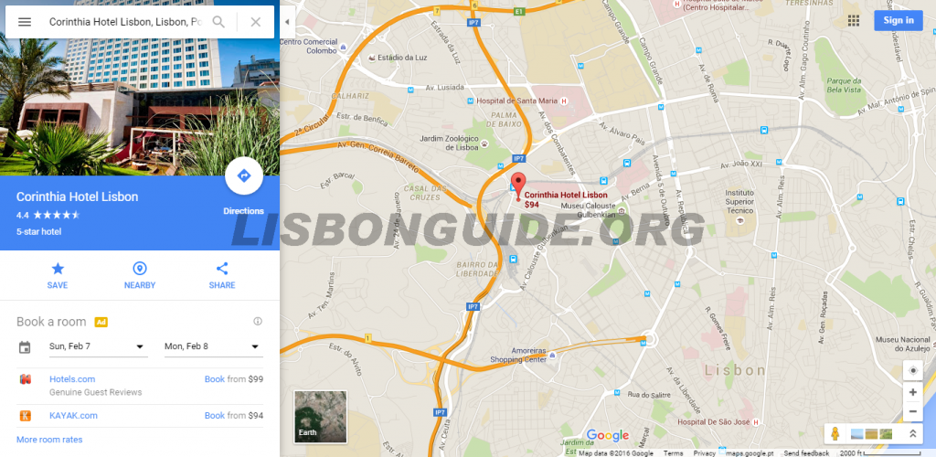 Corinthia_Hotel_Lisboa_Dirección_Ubicación_Mapa