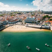 Aerial view of Cascais bay, Portugal